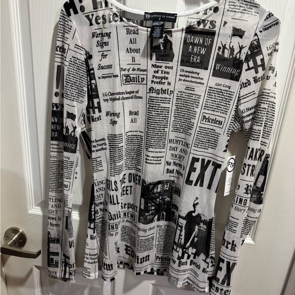 Black and White Sheer shirt